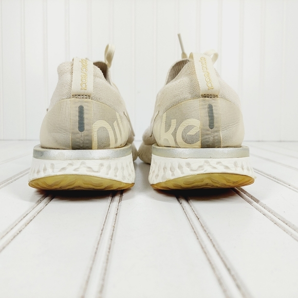 Nike Epic React Flyknit Light Cream Athleisure Running Sneakers E7 - Picture 6 of 12